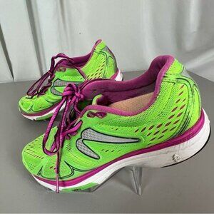 NEWTON FATE WOMENS RUNNING SNEAKERS SIZE 8 LIME AND PINK